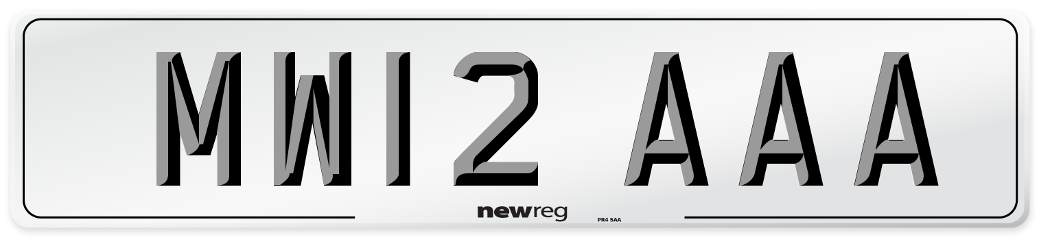 MW12 AAA Number Plate from New Reg